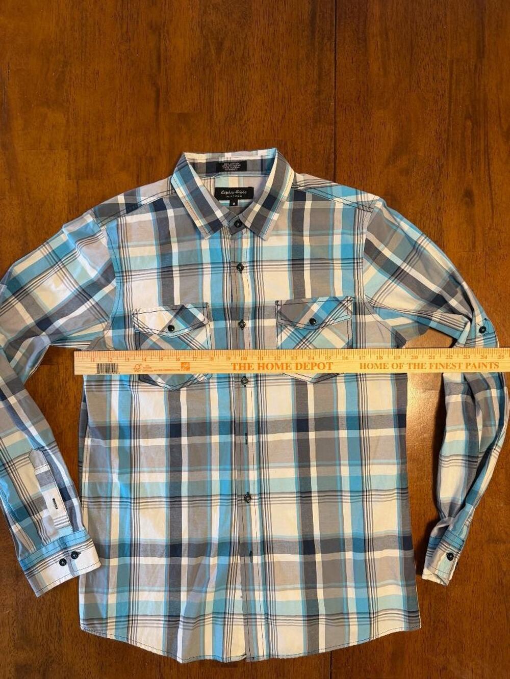 Mens Eighty Eight 88 Platinum Long Sleeve Butto Up Shirt, Size M